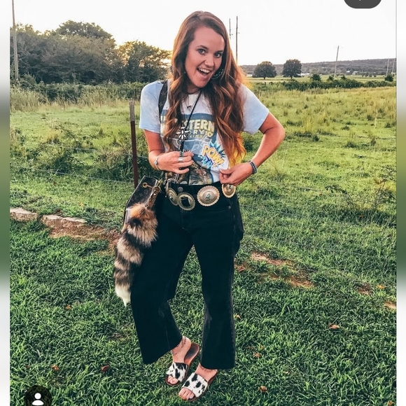 Western Story Graphic Tee with POW Sequin Patch - Picture 2 of 5